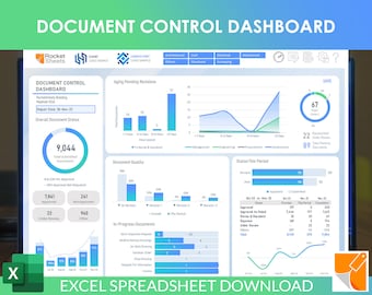 Document Control Dashboard, Dynamic Report Management, Document Management Tools, Project Management, Project Control, Excel Spreadsheet