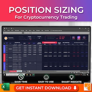 Crypto Position Sizing Tool: Trading Risk Management Excel Template (Instant Download)