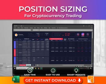 Crypto Position Sizing Tool: Trading Risk Management Excel Template (Instant Download)