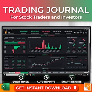 Modèle Excel de journal des transactions boursières, journal des transactions pour le marché boursier, journal des traders, journal des investissements, day trader, gestion du commerce
