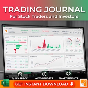 Stock Trading Journal, 2024 Trade Tracker, Stock Market, Traders Journal, Investment Journal,Day Trader, Trade Management template, Investor