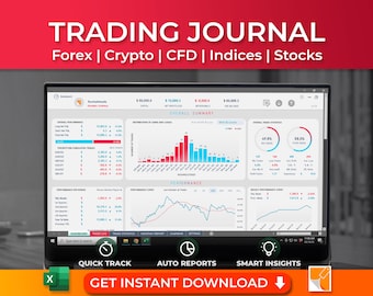Forex Trading Journal Template: Crypto, CFD, Stock Market (Excel)