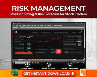 Trading Risk Management Excel Template: Position Sizing Calculator (Instant Download)