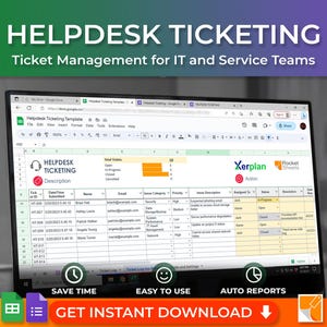 Modello di ticketing dell'Helpdesk, integrazione di Google Sheets e Google Form, sistema di helpdesk IT, Issue Management Tracker, modello di gestione