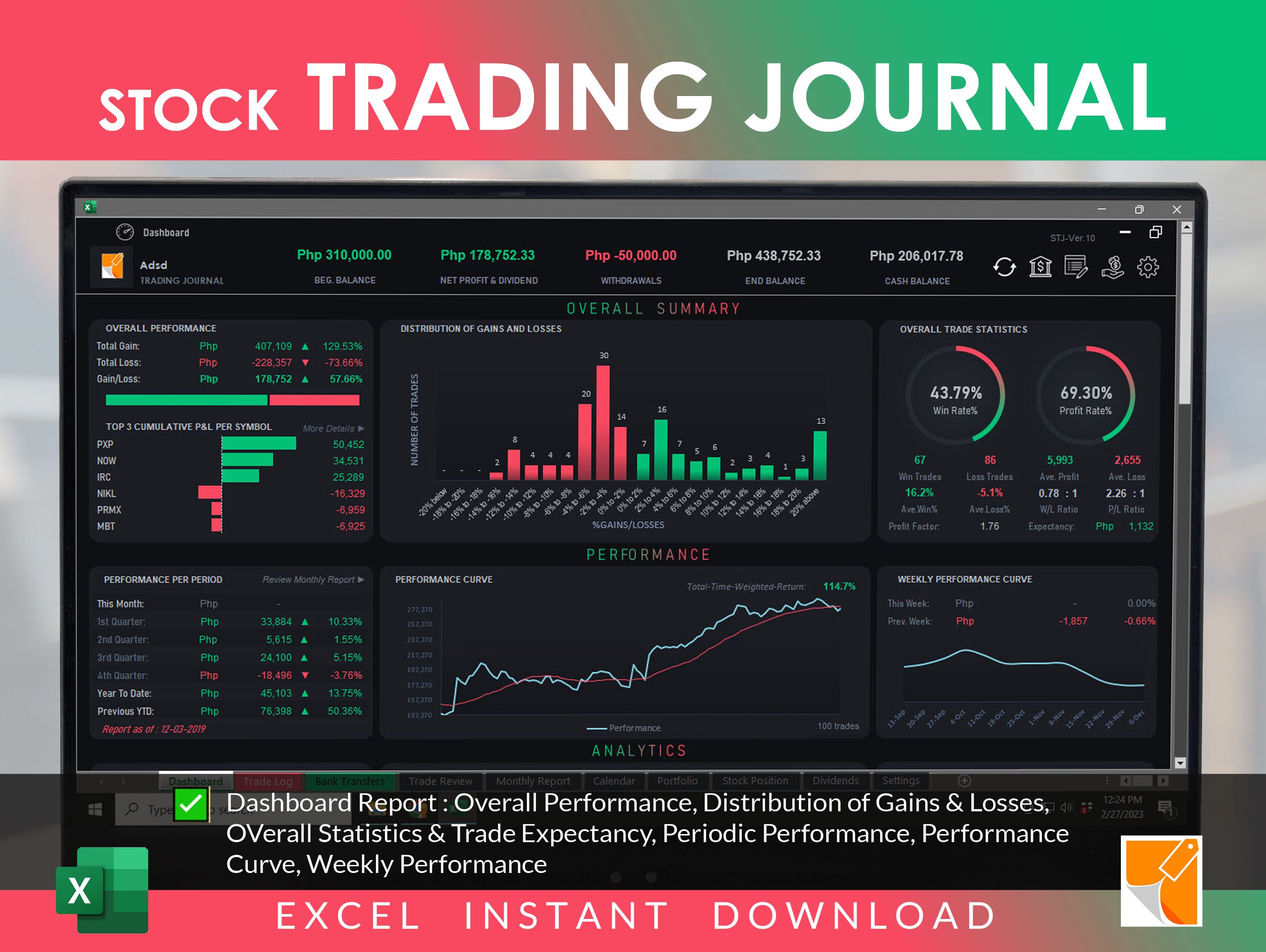Stock Trading Journal Excel Template Trading Journal for Etsy Stock Trading Journal Excel Template Trading Journal for Etsy