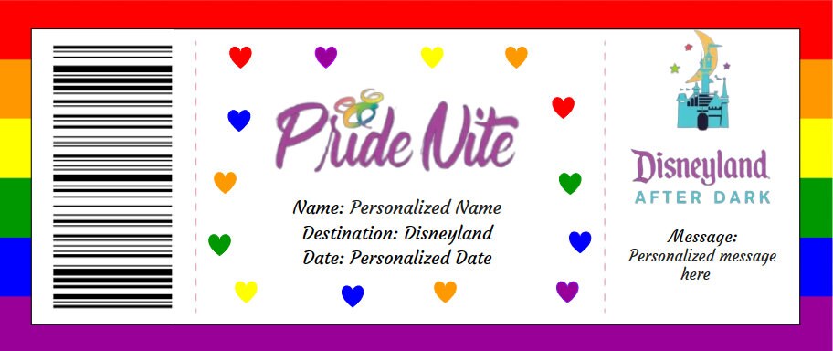 Pride Raffle Tickets Printable Pride Nite Ticket - Etsy