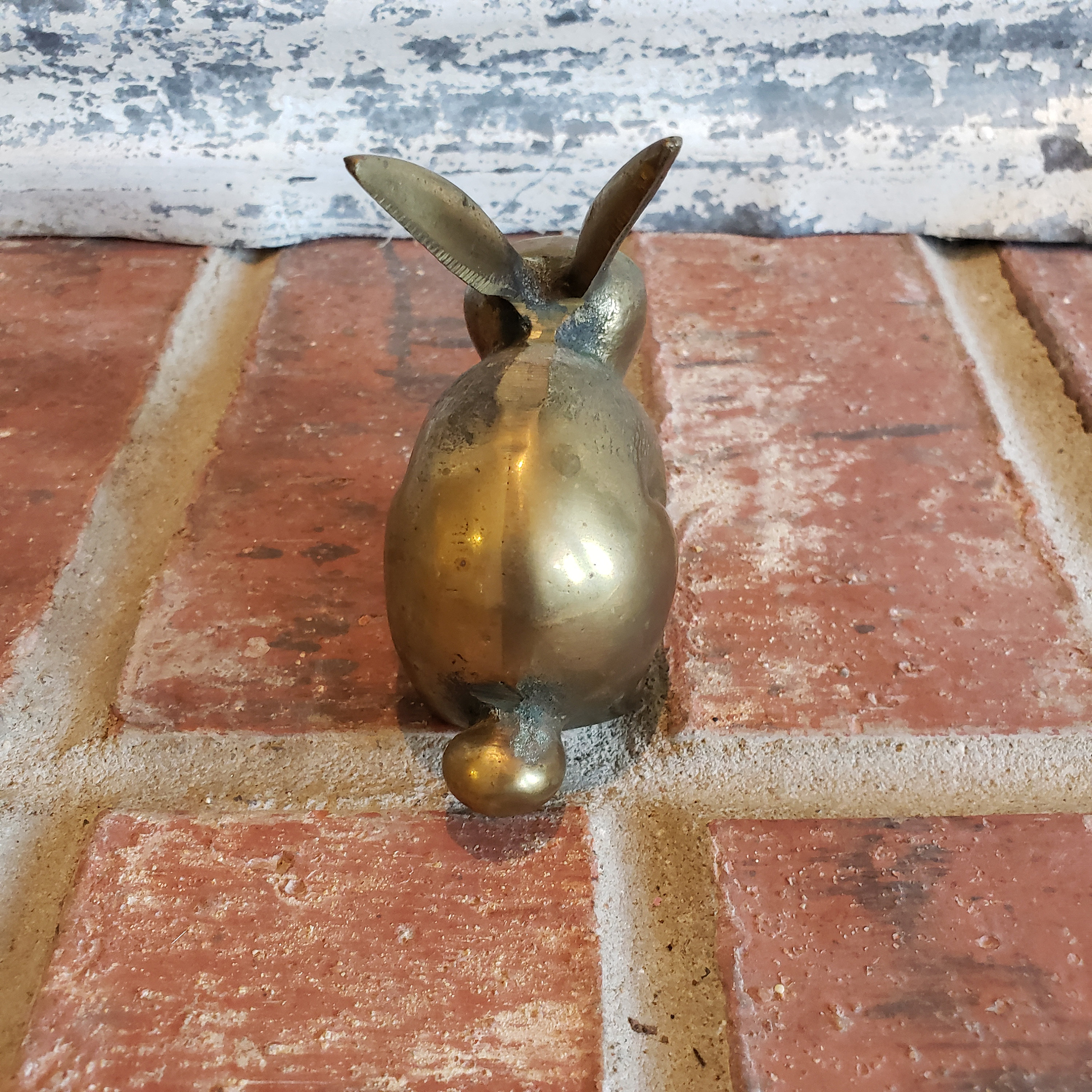 Solid Brass Rabbit Easter Decor Vintage Brass Bunny Etsy