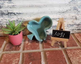 Vintage Clay Pottery Club Aschenbecher, Mid Century Aschenbecher, Poker Dekor