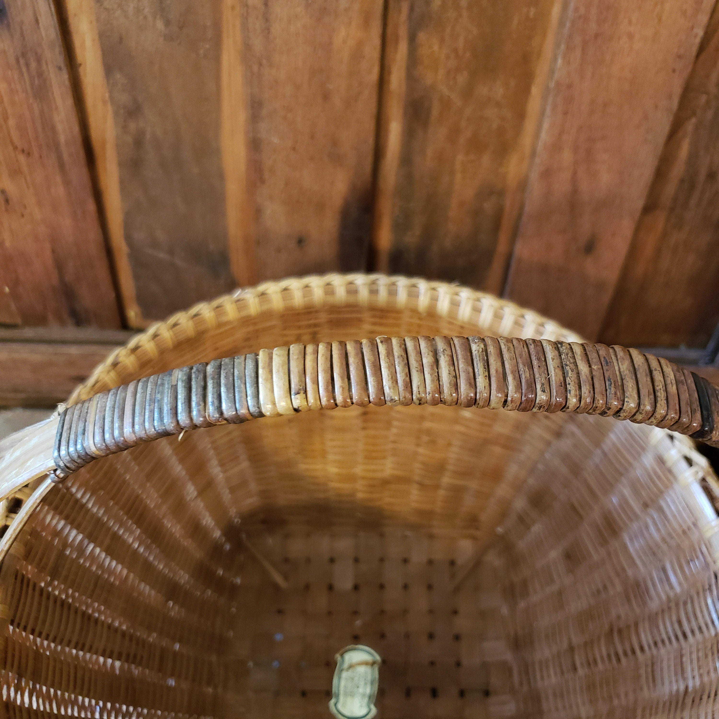 Large Woven Basket Farmhouse Blanket Basket Cottage Basket Etsy