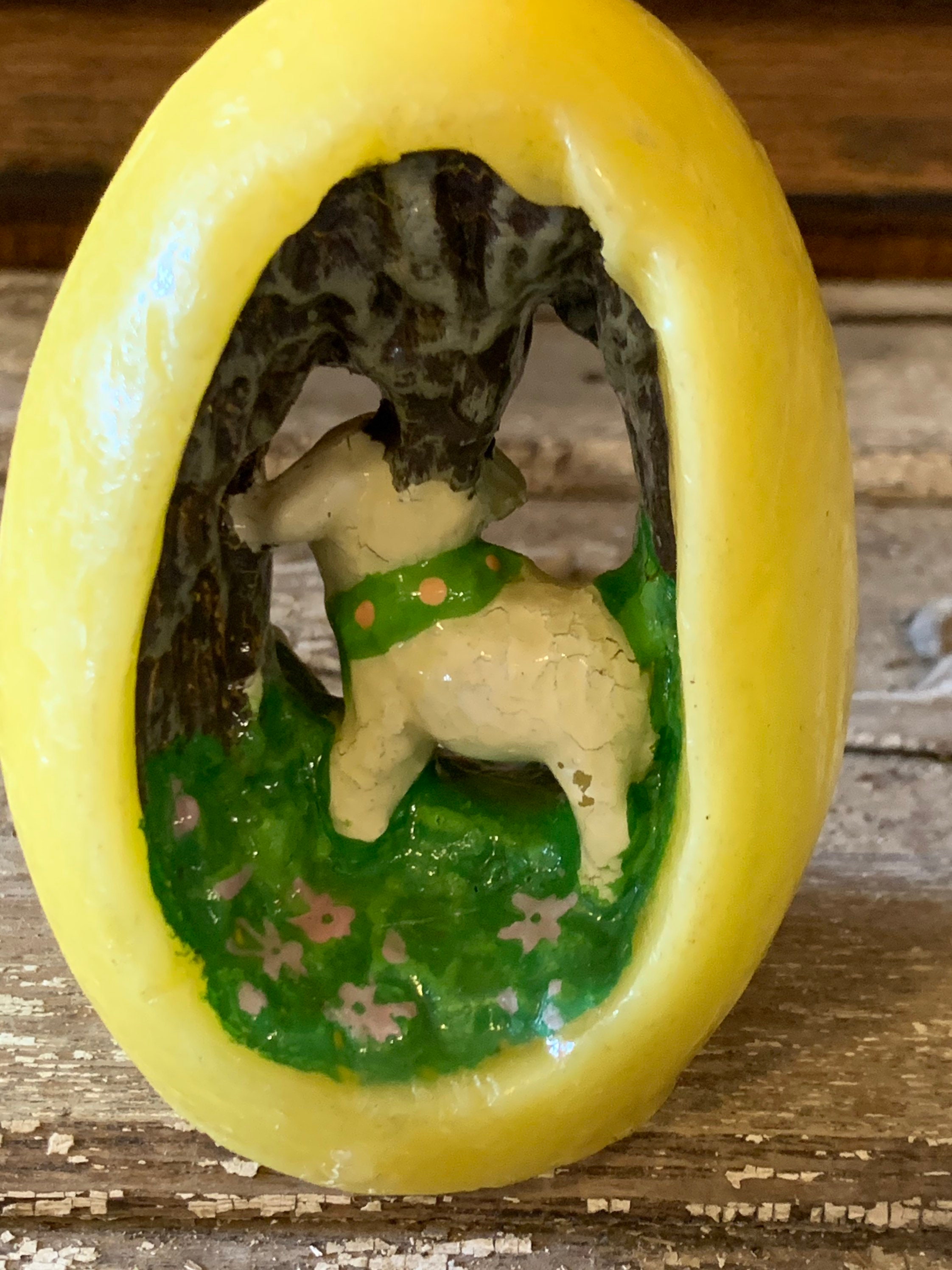 Vintage Carved Easter Egg Candle Vintage Carved Easter Lamb Etsy