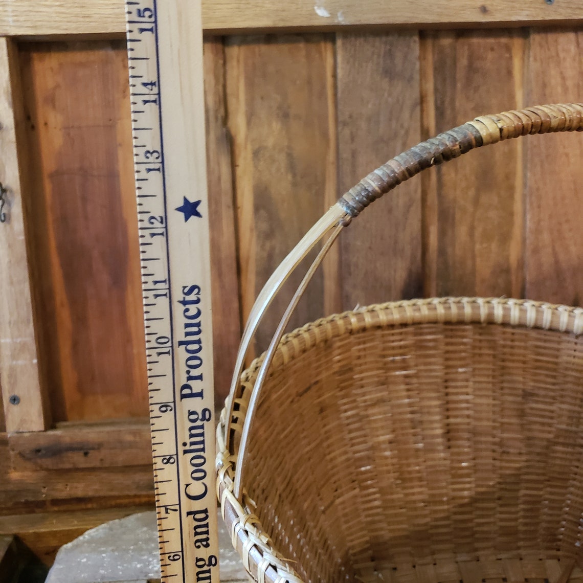 Large Woven Basket Farmhouse Blanket Basket Cottage Basket Etsy