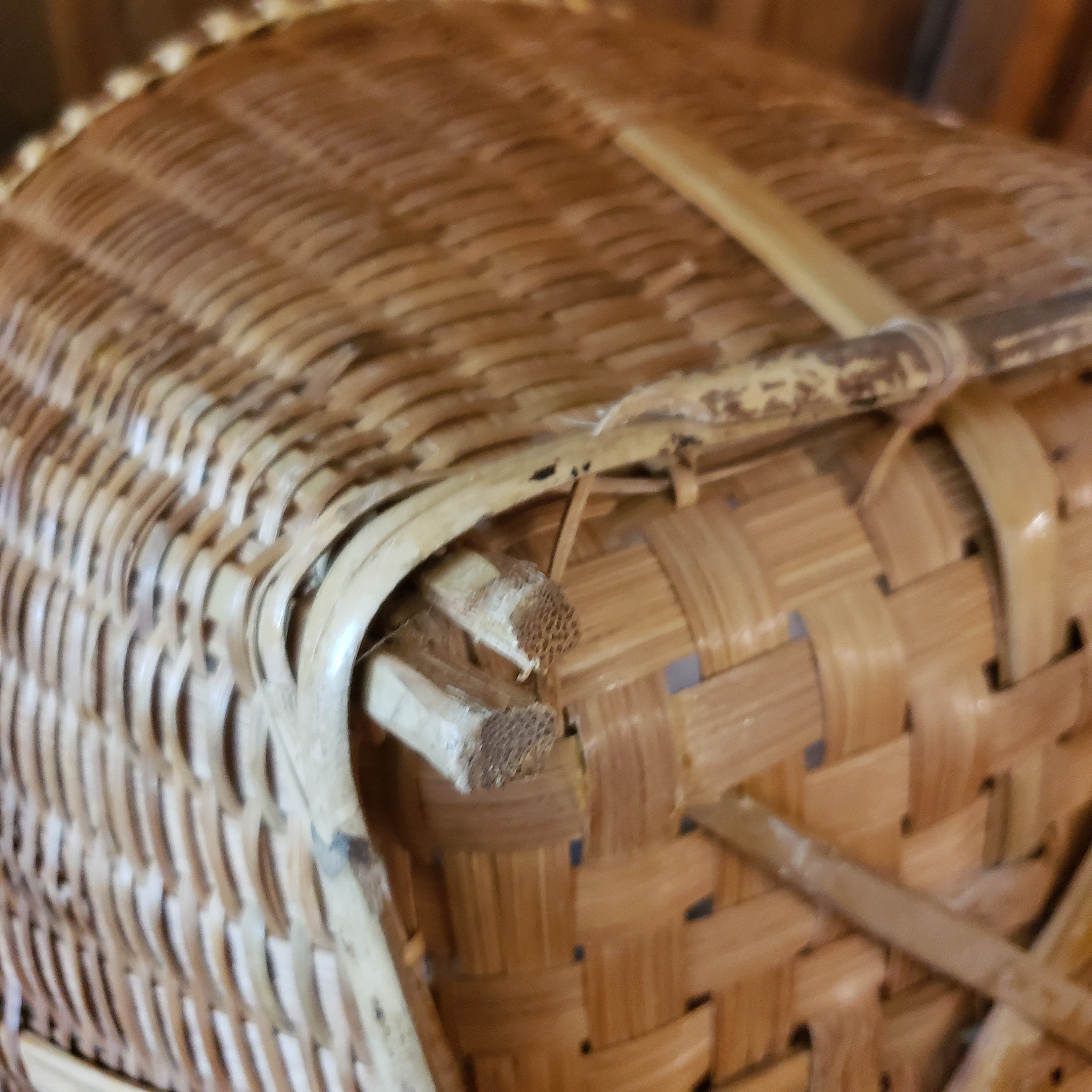 Large Woven Basket Farmhouse Blanket Basket Cottage basket Etsy