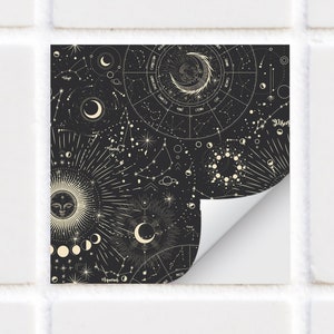 Zodiac Tile Sticker -  Black Tile Decal - TS-003-53