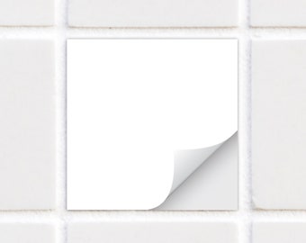 White Tile Stickers - Block Colour - TS-P-03