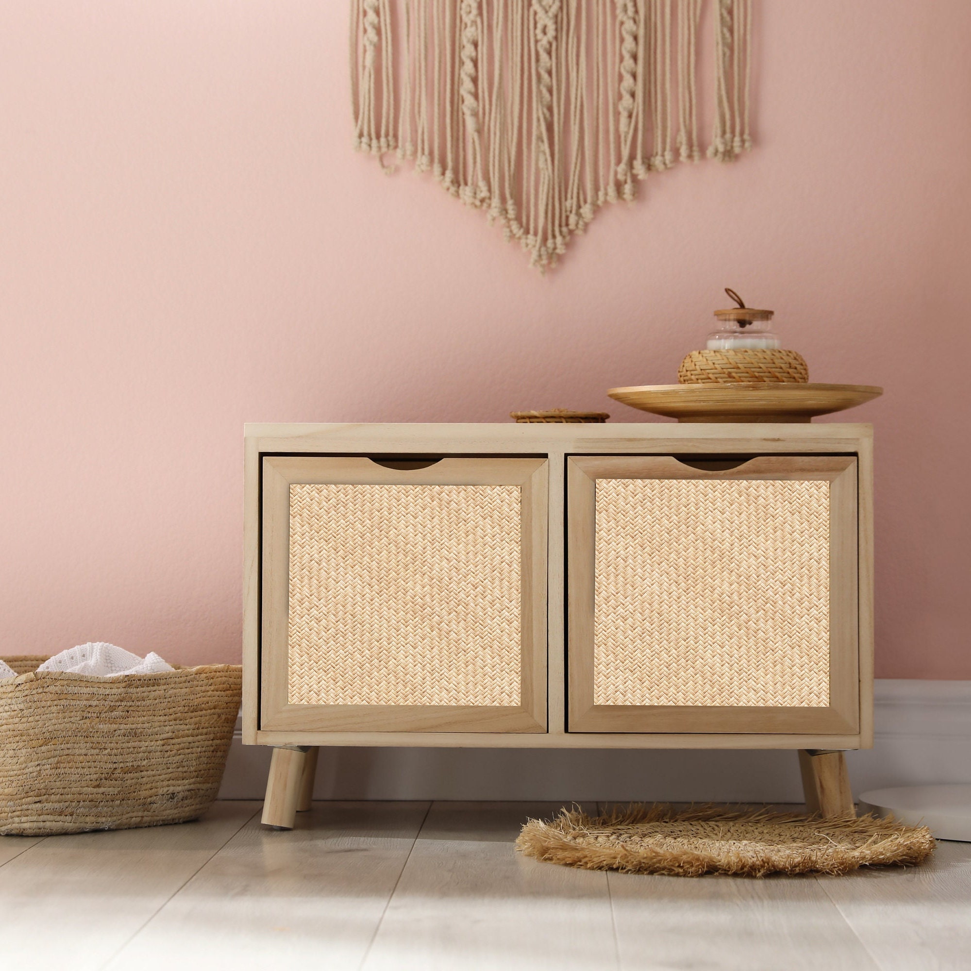 Rattan Vinyl Wrap Self Adhesive Rattan Weave Effect Etsy UK