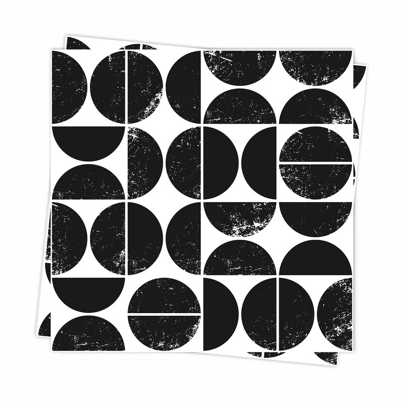 Tile Stickers Black and White Retro Tile Decals TS00308 Etsy UK