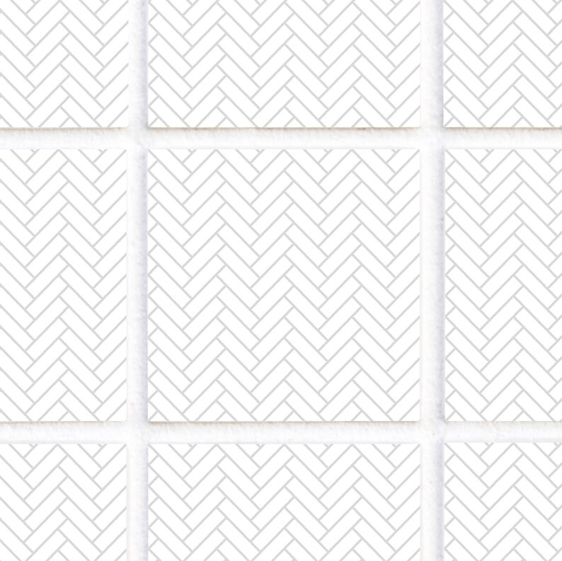 Herringbone Tile Stickers Grey Tile Decals Modern Tile Etsy UK