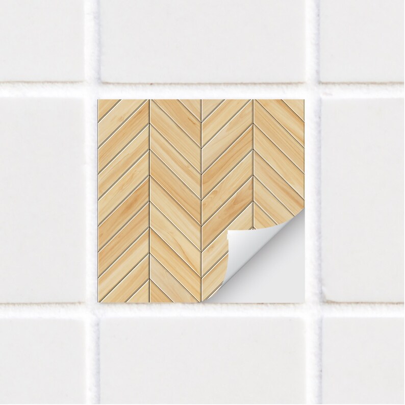 Herringbone Tile Stickers Contemporary Line Art Boho Decals Etsy