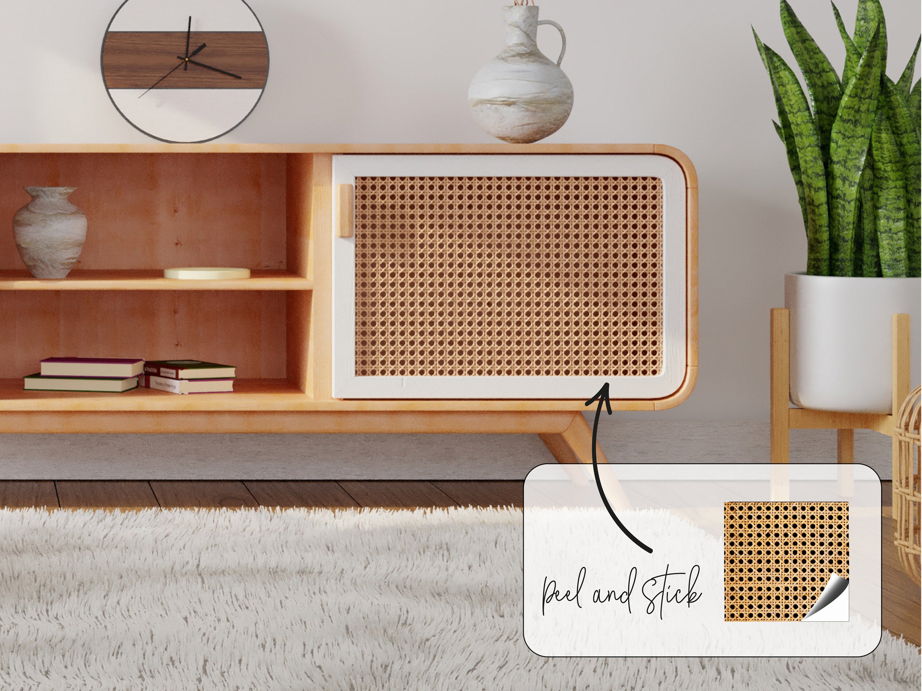 Rattan Vinyl Rattan effect Sticker Upcycle Furniture Etsy