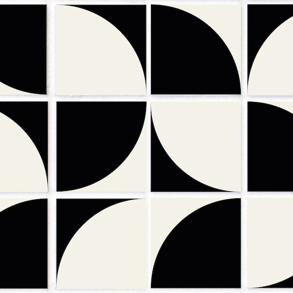 Black and White Tile Etsy