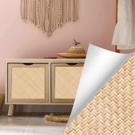 Rattan Vinyl Wrap Self Adhesive Rattan Weave Effect Etsy UK