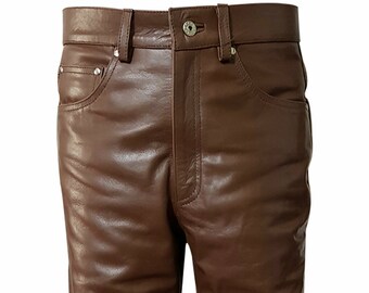 mens leather jeans for sale