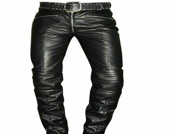 Skinny Leather Pants - Etsy UK