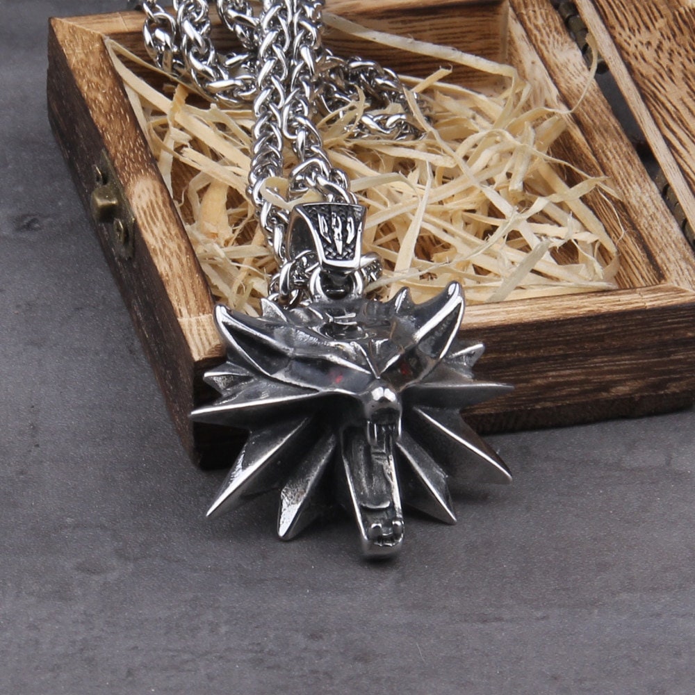 Witcher Wolf Pedant Geralt of Rivia- Witcher Medallion & Amulet - Wit…