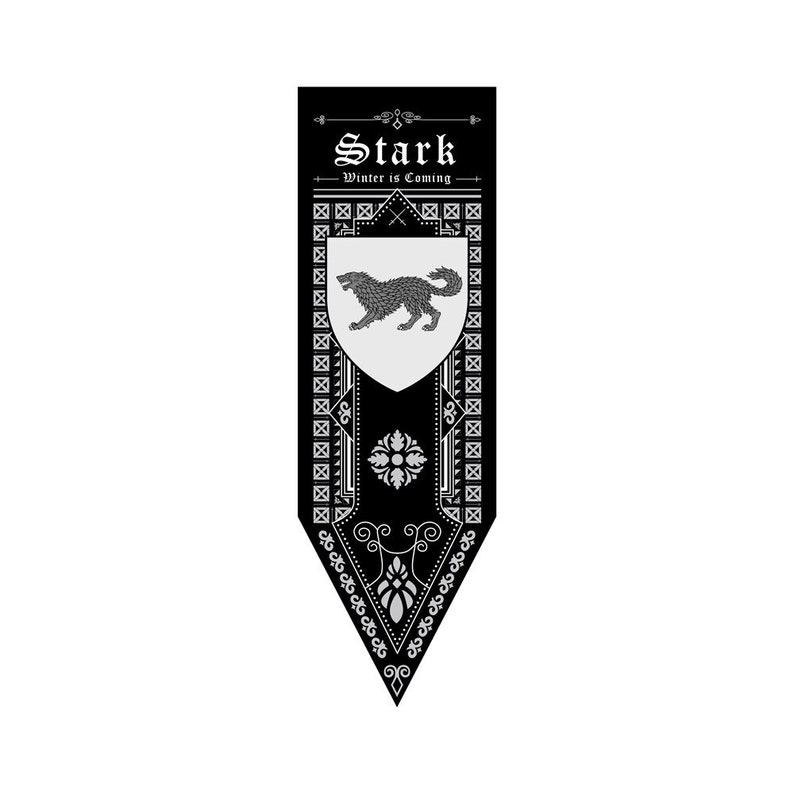 Game of Throne Blackfyre Rebellion House Banner Flag Got Stark | Etsy