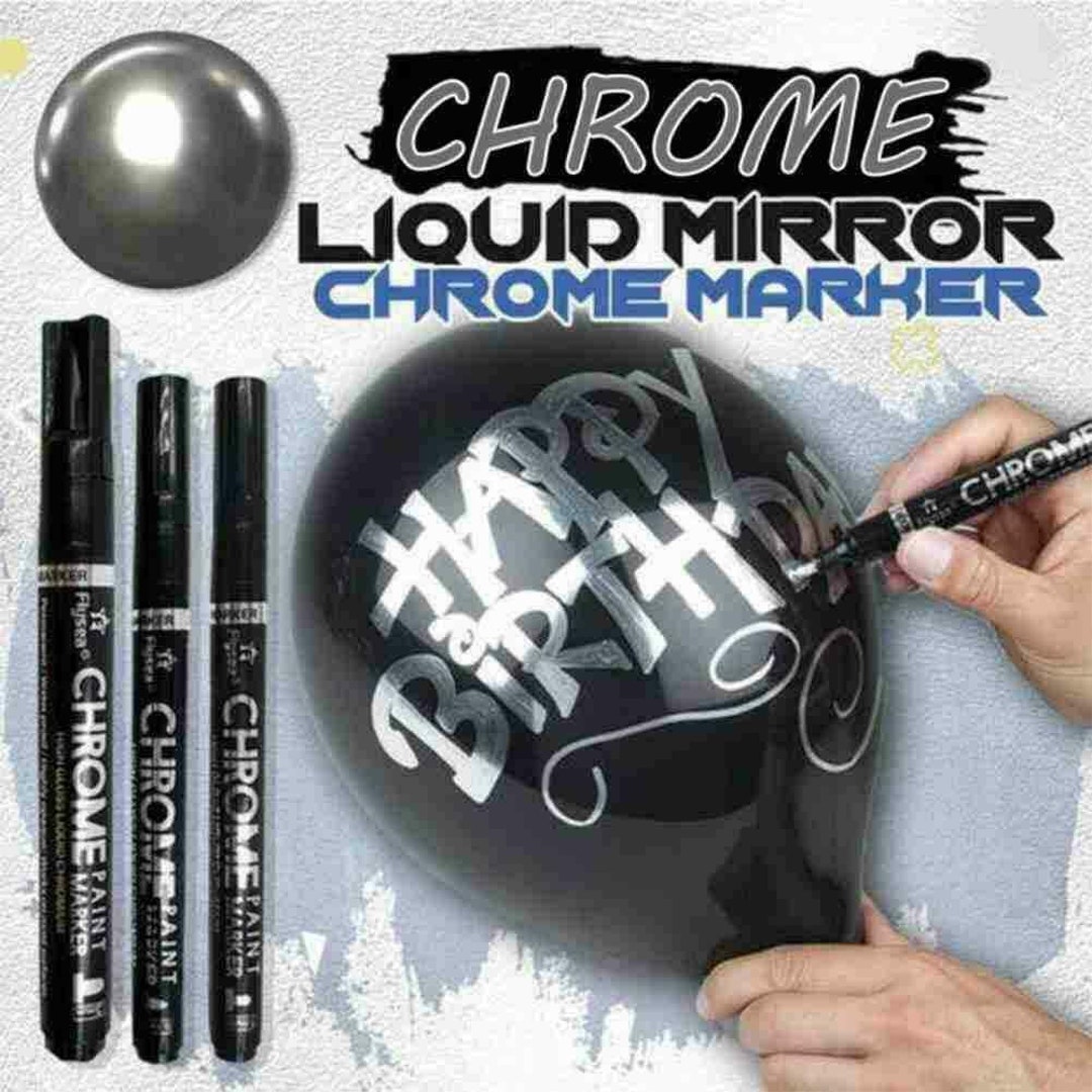 Buy Metallic Liquid Chrome Gold Mirror Finish Paint Pen Waterproof Silver  Art Marker Diy Arts and Craft Alcohol Based High Gloss Copper Ink Online in