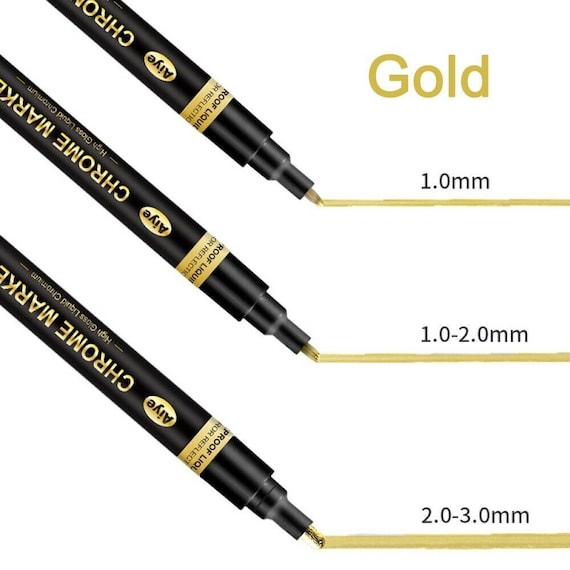 Buy Metallic Liquid Chrome Gold Mirror Finish Paint Pen Waterproof