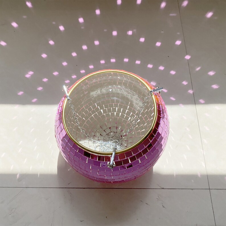 Disco Ball Planter Disco Ball Plant Hanger Wall Hanging Ball Etsy