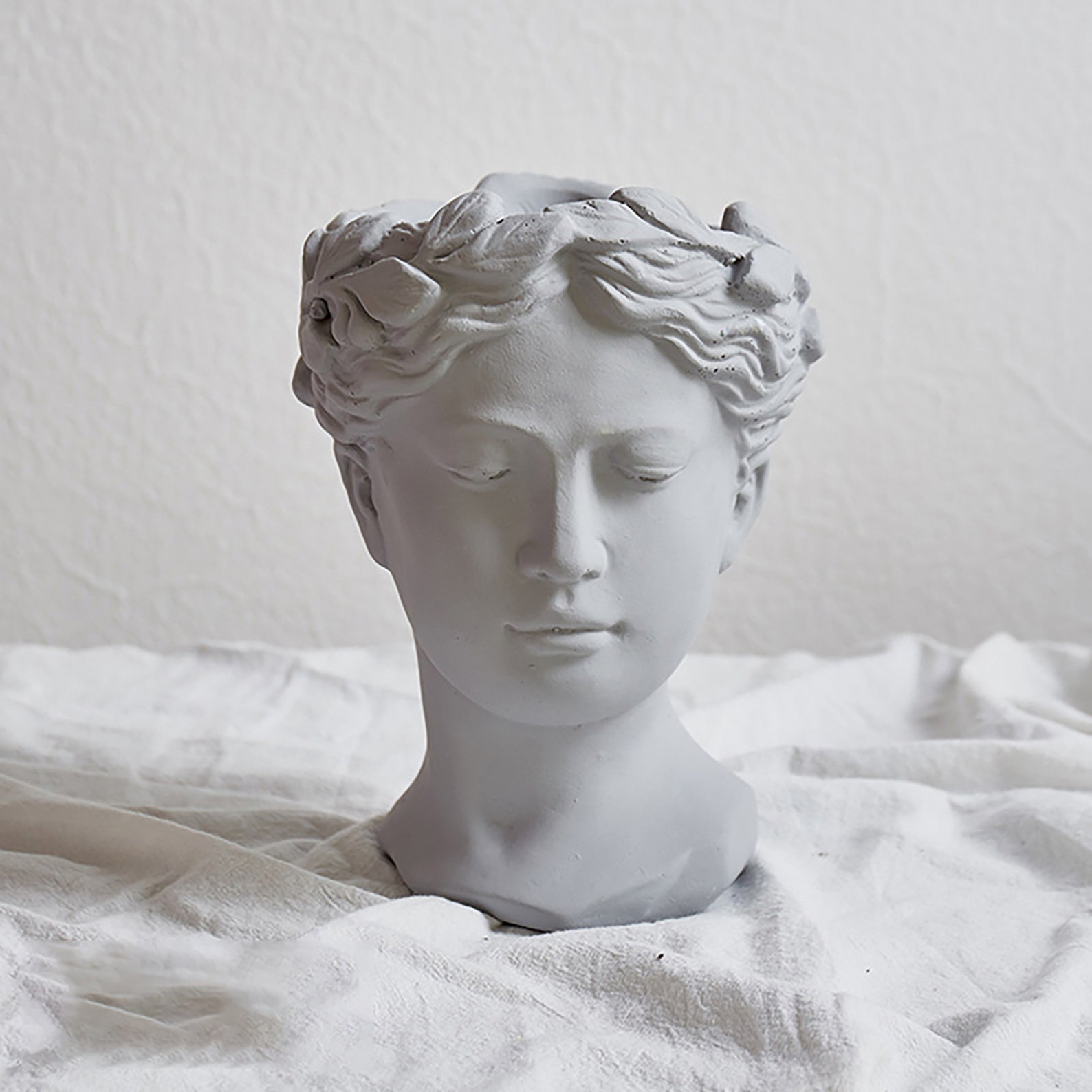 Greek Goddess Plant Pot Woman Head Flower Art Vase Female Etsy UK