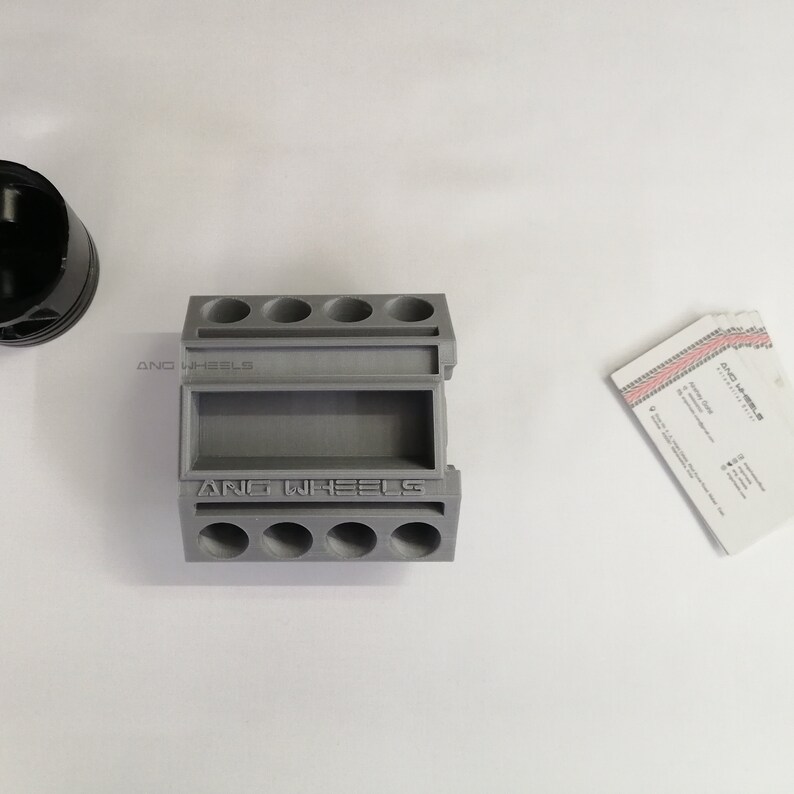 3D Printed V8 Engine Block Business Card Holder, Desk Accesories for