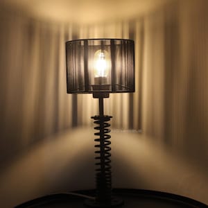 Motorcycle suspension spring lamp | Automotive Decor | Luxury table lamp | Night Lamp | Industrial Design | Gift for Him | Free Shipping