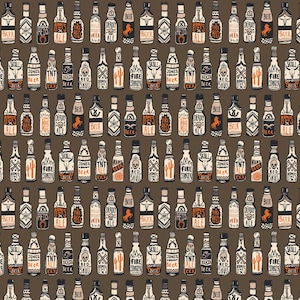 Brewskis in Butternut -  from Wanted - for Dear Stella Design - 100% Cotton Quilting Fabric