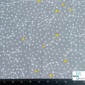 Constellations in Stratosphere - from Dino-Soar by Andie Hanna - for Robert Kaufman Fabrics- 100% Cotton Quilting Fabric