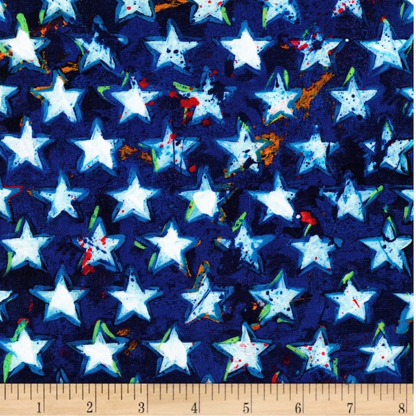 Stars in Americana Digital Print - from Patriots by Darlene Zimmerman - for Robert Kaufman Fabrics - 100% Cotton Quilting Fabric