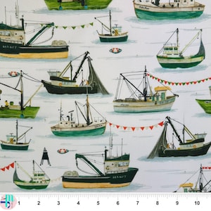 Land and Sea Fishing Boats in Cloud Land and Sea Fishing Boats in Cloud