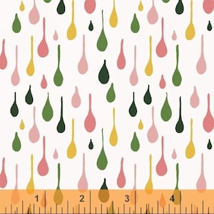 Raindrops in Multi - from Pink Lemonade by Tessie Fay - for Windham Fabrics - 100% Cotton Quilting Fabric