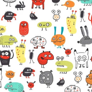 I Want a Monster -  by Elise Gravel - for Michael Miller Fabrics - 100% Cotton Quilting Fabric