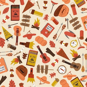 Campgear  - from Camping Crew - by RJR Studio - for RJR Fabrics - 100% Cotton Quilting
