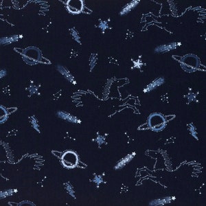 Interstellar in Midnight -  from City of Stars - for Dear Stella Fabrics - 100% Cotton Quilting Fabric