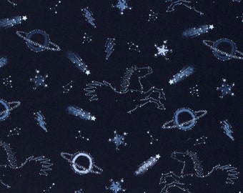 Interstellar in Midnight -  from City of Stars - for Dear Stella Fabrics - 100% Cotton Quilting Fabric