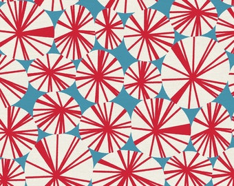 Fireworks - REMNANT 35.5"x44" from BBQ Block Party by Austin Chapman - for Paintbrush Studio Fabrics - 100% Cotton Quilting Fabric