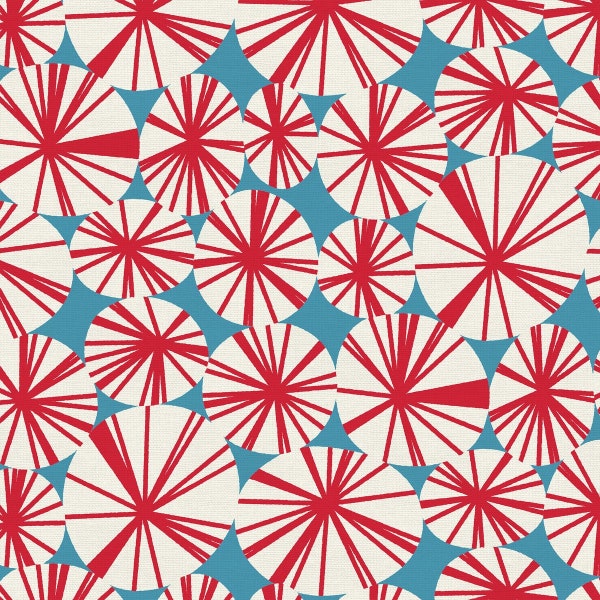 Fireworks - REMNANT 35.5"x44" from BBQ Block Party by Austin Chapman - for Paintbrush Studio Fabrics - 100% Cotton Quilting Fabric