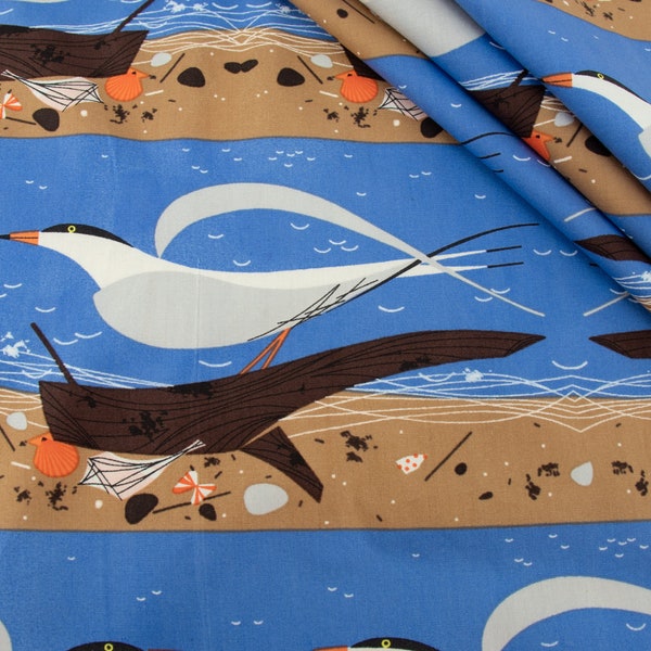 Ternscape from the Coastal Collection - by Charley Harper - for Birch Fabrics - 100% ORGANIC Cotton Quilting Fabric