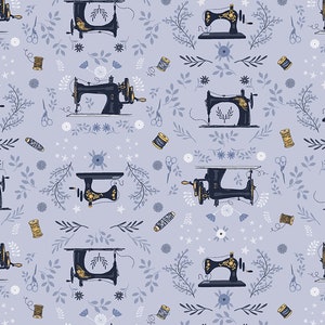 And Sew it Begins in Celestial - from Sew On & Sew Forth - for Dear Stella - 100% Cotton Quilting Fabric