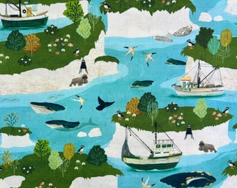 Archipelago in Clear Skies - from Land and Sea by Katherine Quinn - for Windham Fabrics - 100% Cotton Quilting Fabric