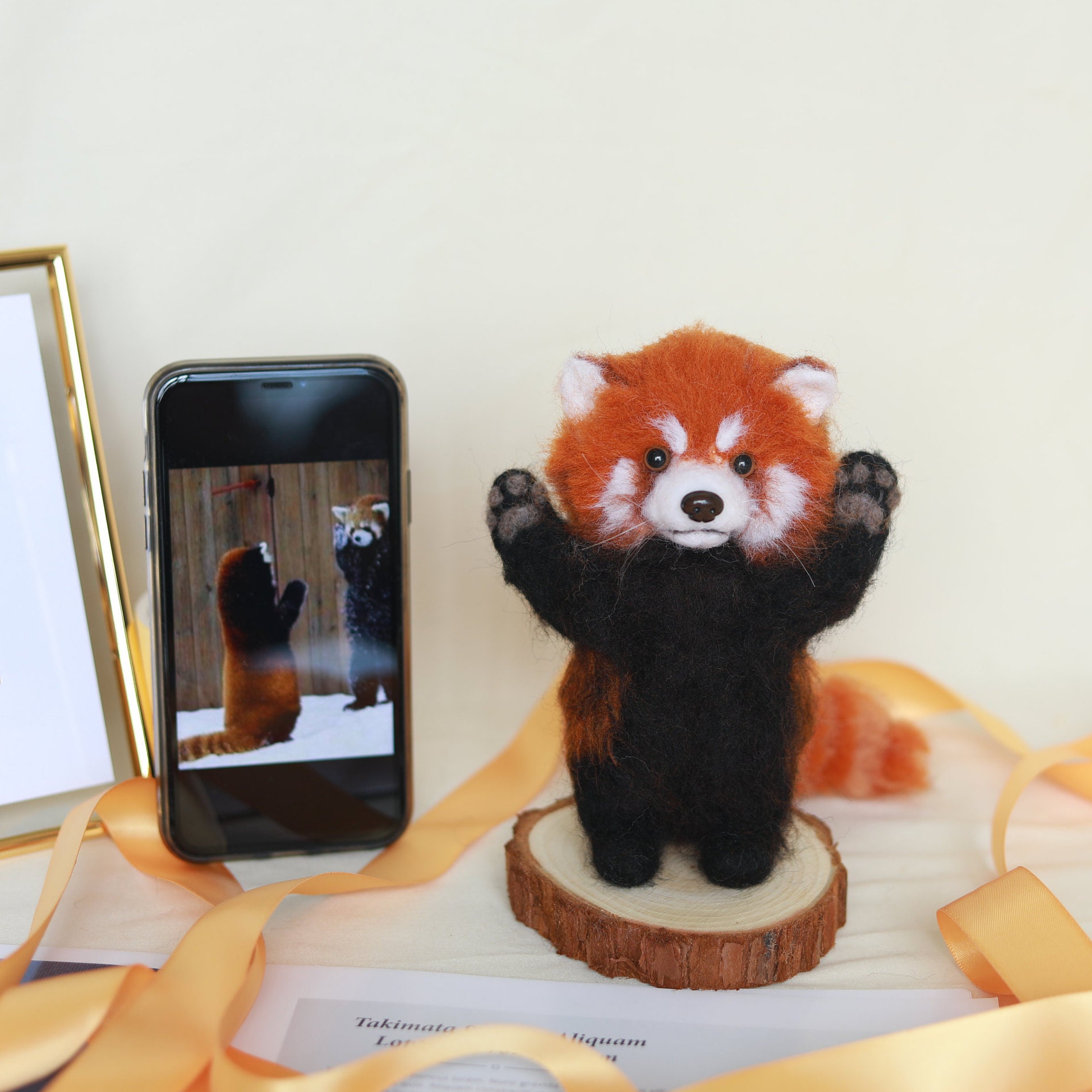 Custom Felted Red Panda Sculpture/Replica Red Panda Needle | Etsy